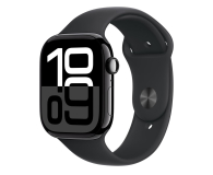Smartwatch APPLE Watch 10 GPS 46mm koperta z aluminium (onyks) + pasek sportowy rozmiar M/L (czarny)